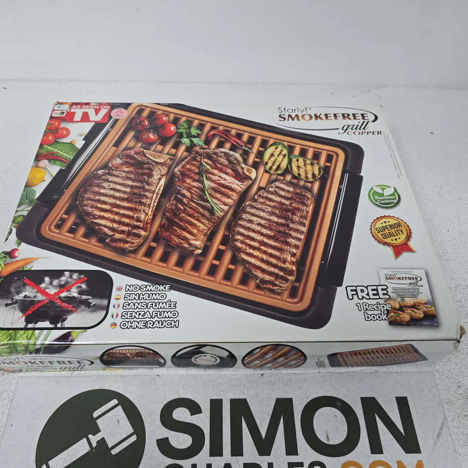 STARLYF SMOKEFREE GRILL COPPER – ELECTRIC GRILL, BOXED