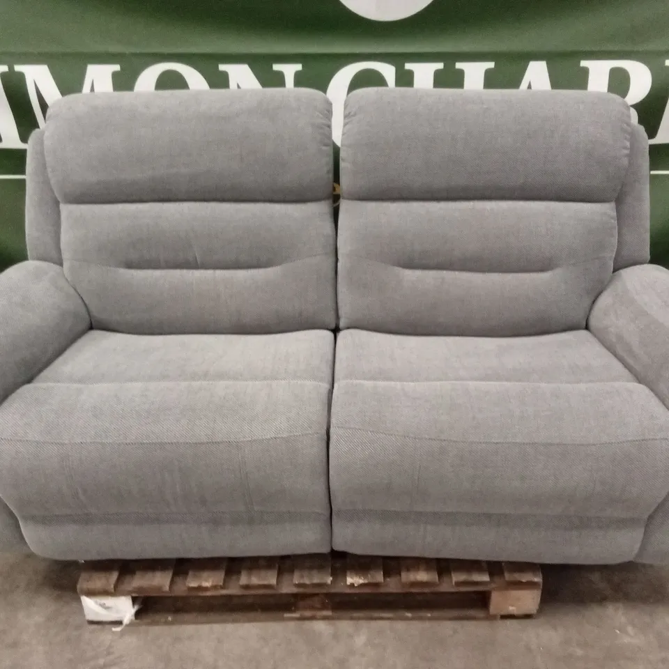 QUALITY DESIGNER 3 SEATER FABRIC UPHOLSTERED POWER RECLINER SOFA