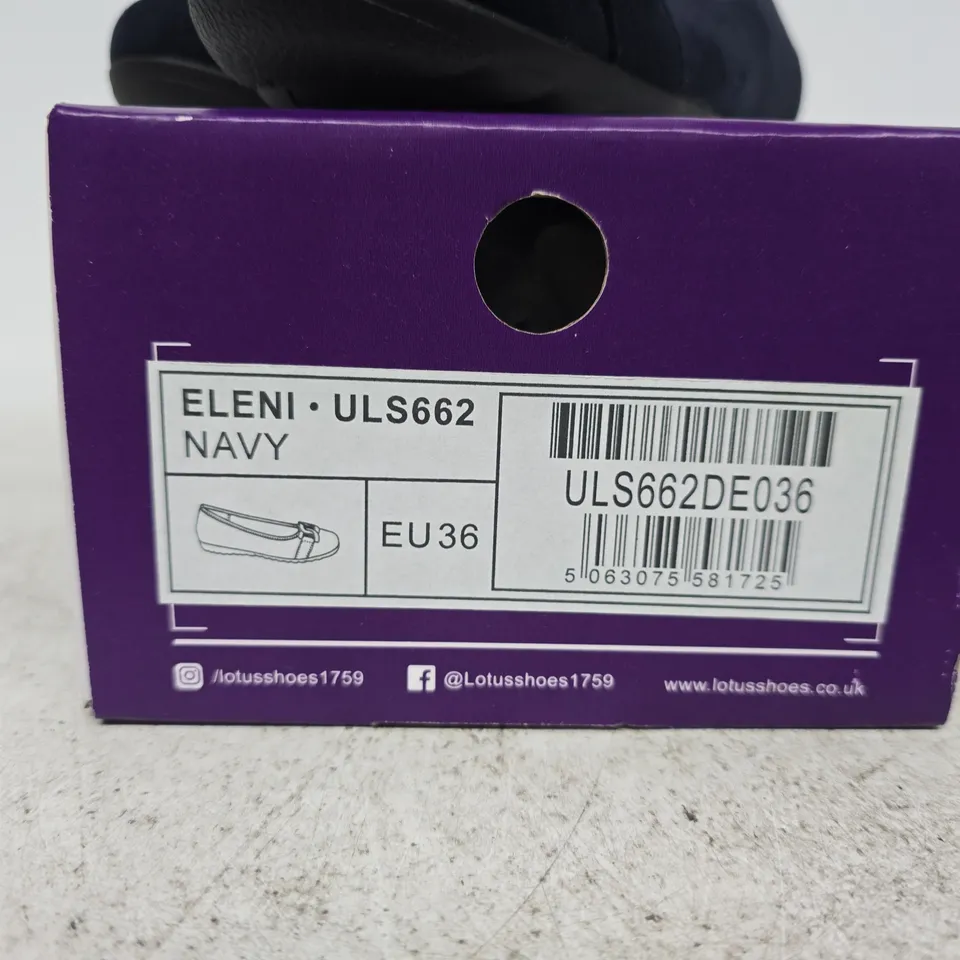 LOTUS ELENI NAVY SHOES SIZE 36 BOXED