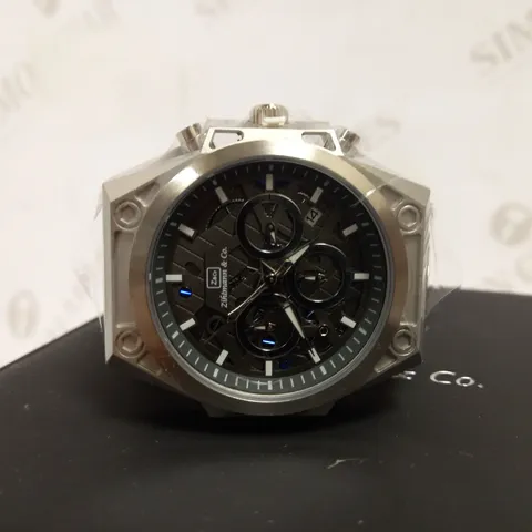ZIHLMANN & CO SPORTS CHRONOGRAPH STYLE LEATHER STRAP WATCH