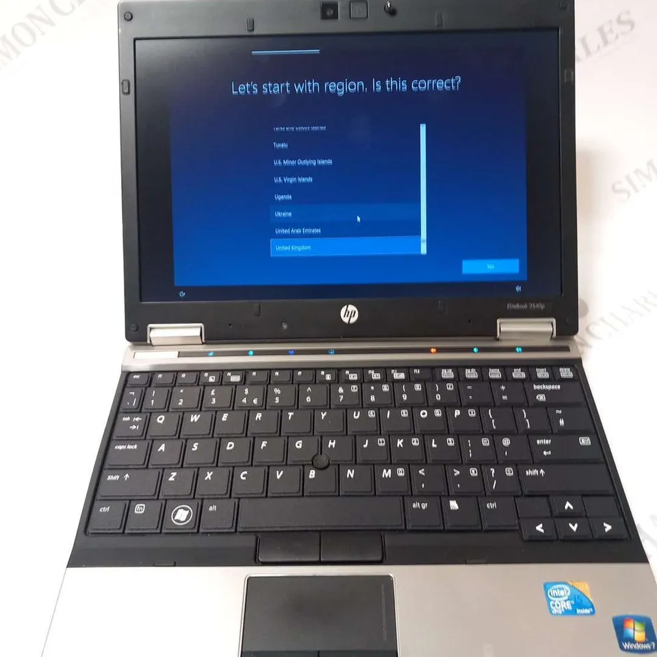 HP ELITEBOOK 2540P ISM540 4GB RAM 256GB HDD 