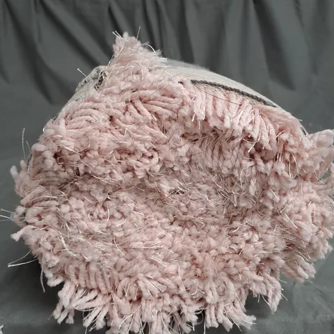JULIEN MACDONALD LUXURY DEEP PILE PLUSH SPARKLE RUG BLUSH 80CM X 150CM