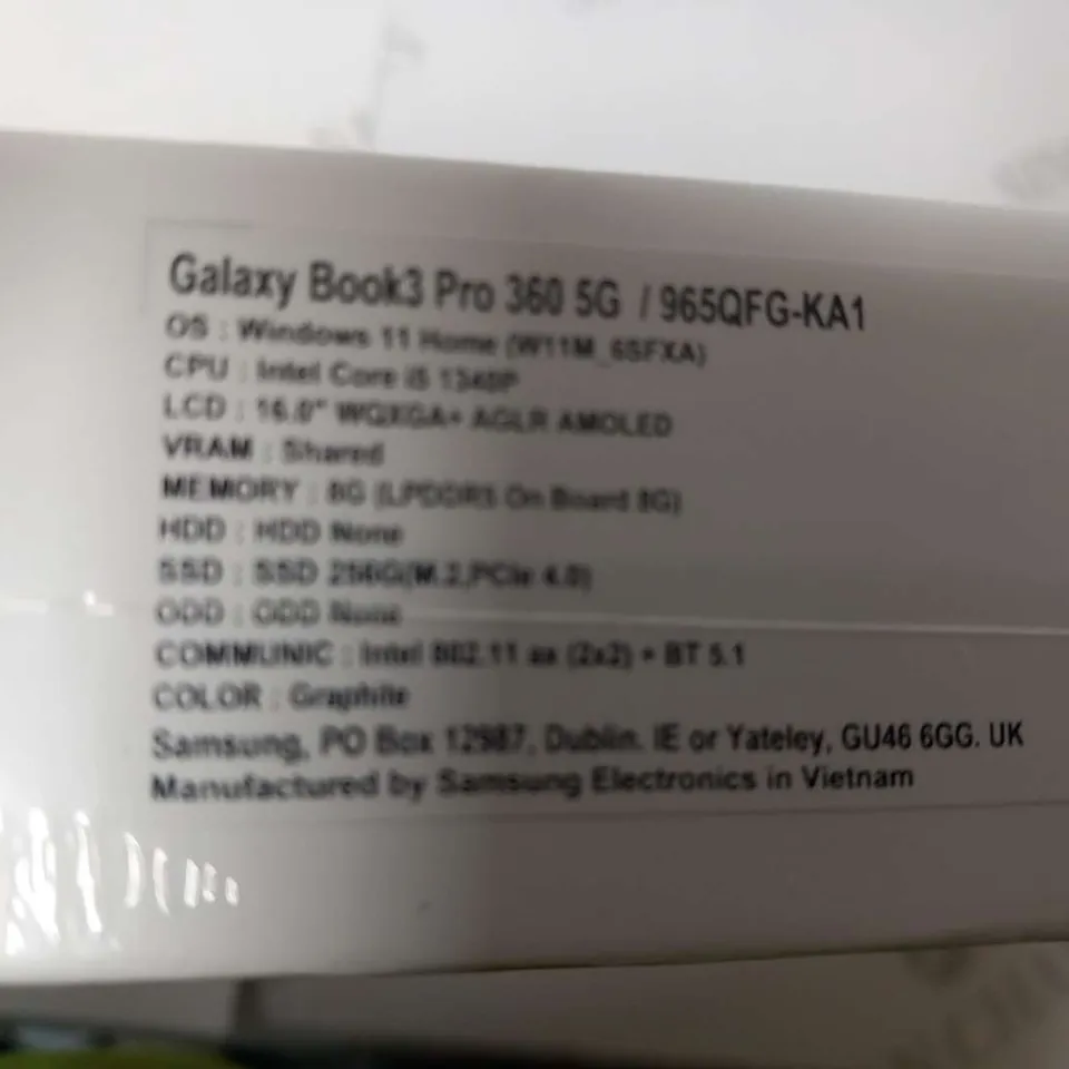 BOXED AND SEALED SAMSUNG GALAXY BOOK 3 PRO 360 5G 