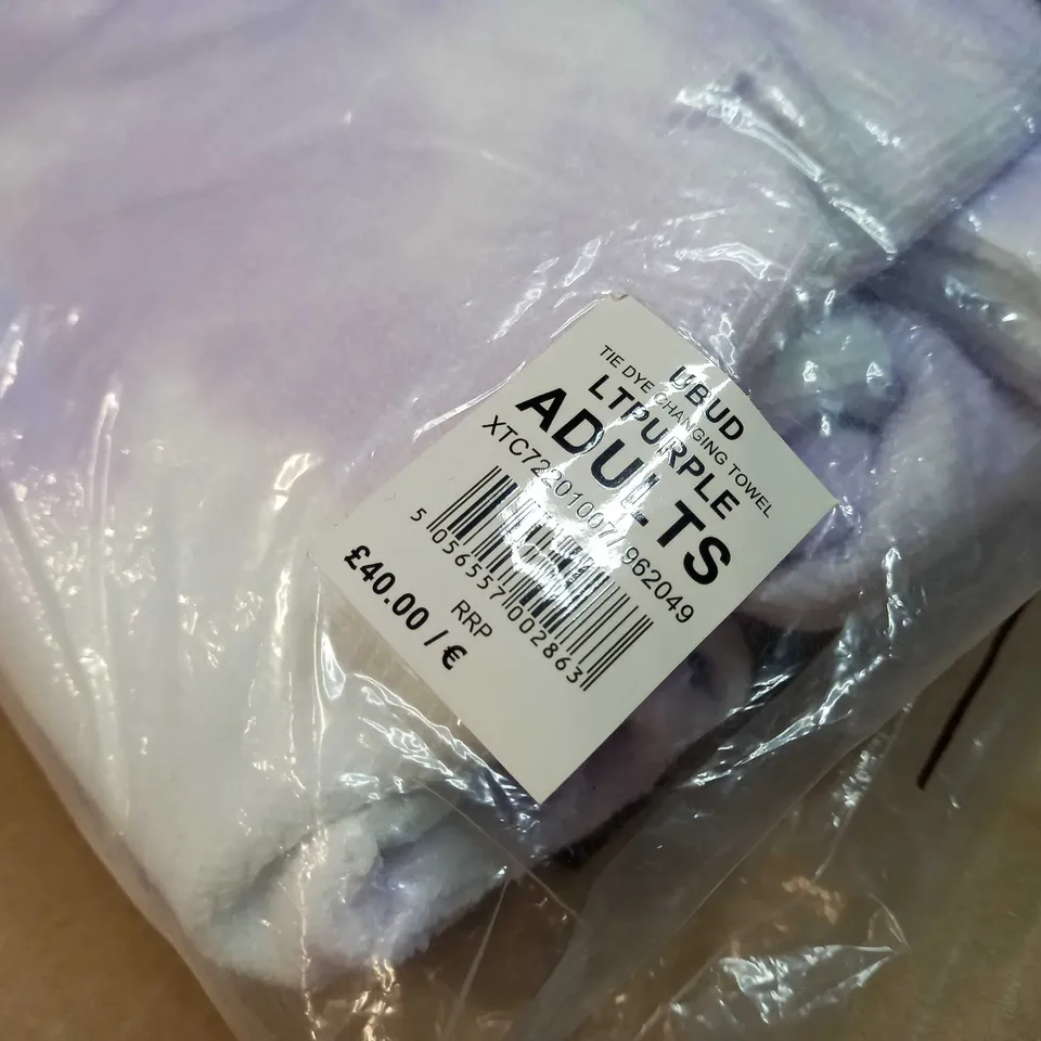 PACKAGED SALTROCK PURPLE TIE DYE CHANGING TOWEL - LARGE