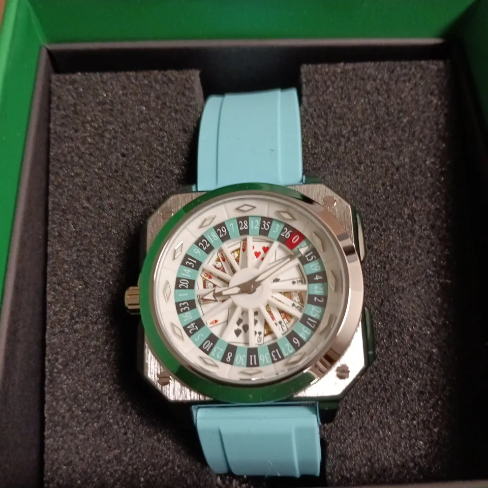 MENS SWARTZBAUER WATCH – ROULETTE DIAL – RUBBER SPORTS STRAP- BRAND NEW IN BOX