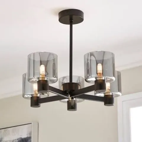 BOXED ERIN 5 LIGHT SEMI FLUSH CEILING LIGHT