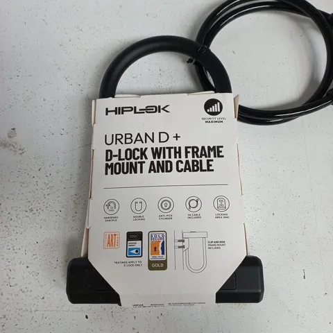 HIPLOCK URBAN D+ D-LOCK WITH FRAME MOUNT AND CABLE