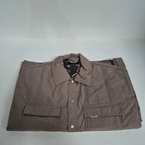 REPRESENT QUILTED OVERSHIRT – MID GREY, COTTON/NYLON, XL