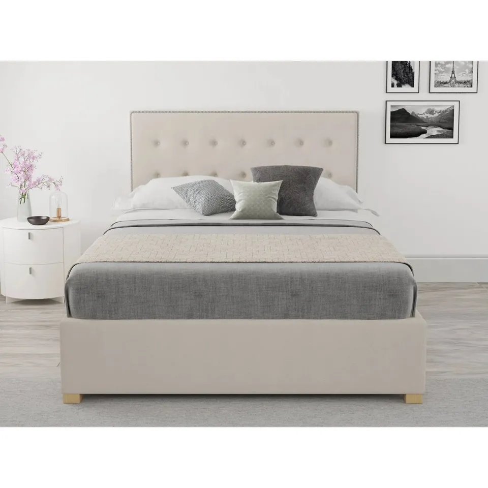 BOXED ABARCA UPHOLSTERED OTTOMAN BED (SIZE UNSPECIFIED) (3 BOXES)