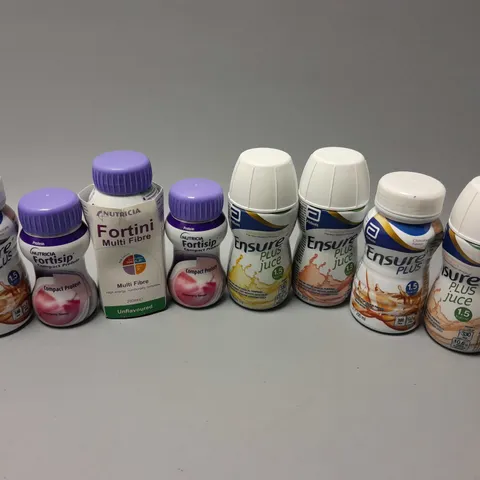 APPROXIMATELY 26 ASSORTED HEALTH DRINKS TO INCLUDE ABBOTT ENSURE PLUS JUCE (220ml), NUTRICA FORTSIP COMPACT PROTEIN (125ml), NUTRICA FORTINI MULTI FIBRE (200ml), ETC