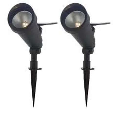GARDEN REFLECTIONS 2 X MULTI USE AND ADJUSTABLE SOLAR SPOT LIGHTS