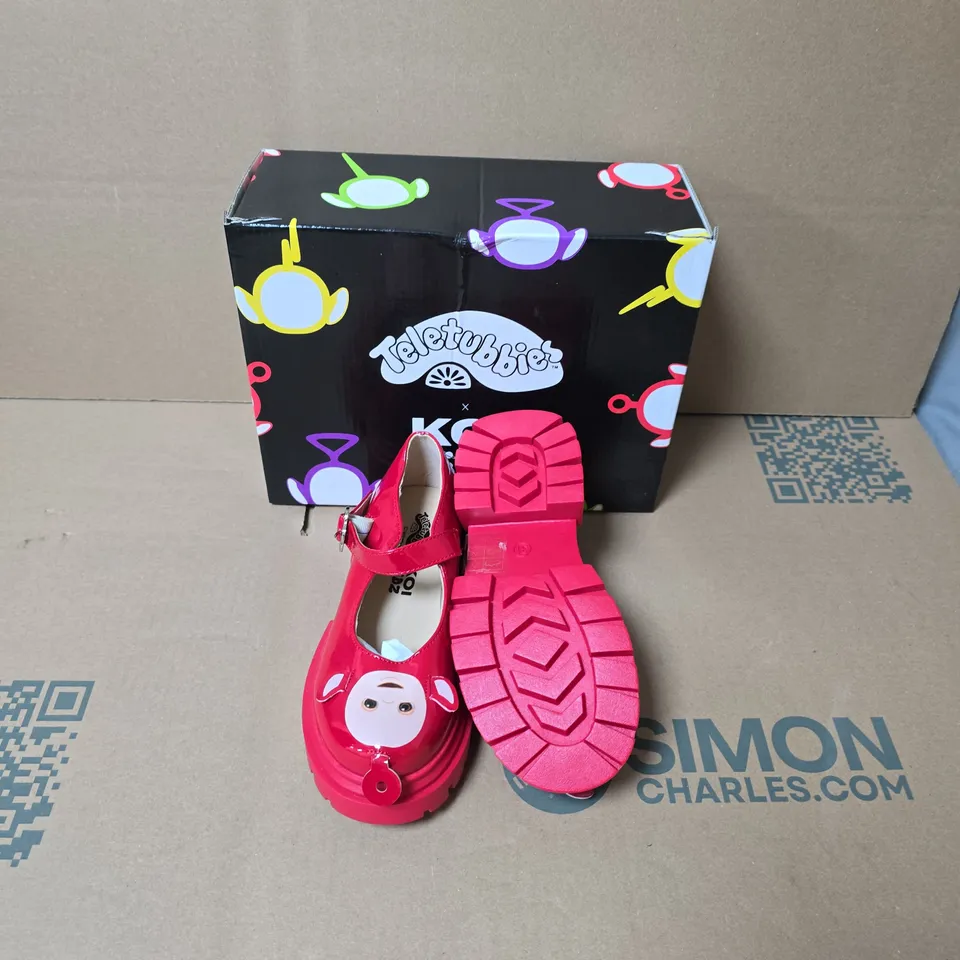 BOXED KOI KIDZ PO TELETUBBIES KIDZ MARY JANES RED SHOES UK SIZE 12 