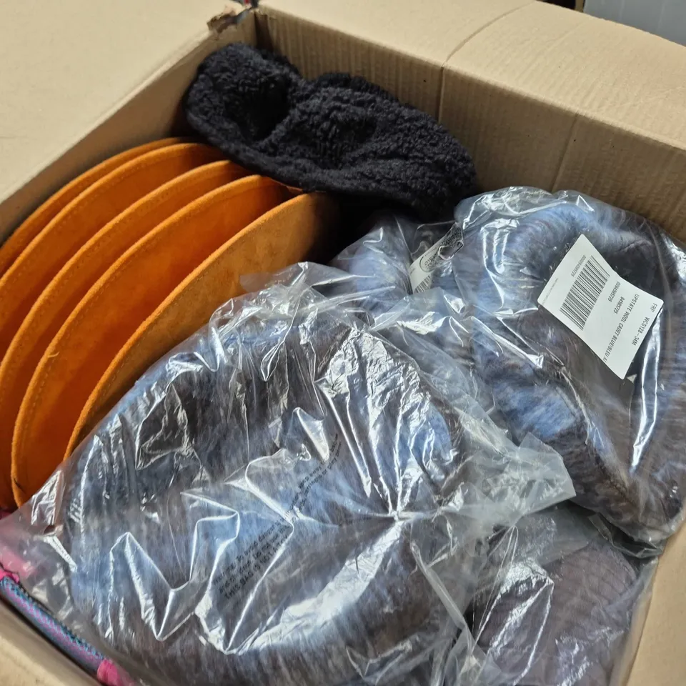 APPROXIMATELY 35 ASSORTED CLOTHING ACCESSORIES TO INCLUDE HATS & BACKPACKS, ETC - COLLECTION ONLY
