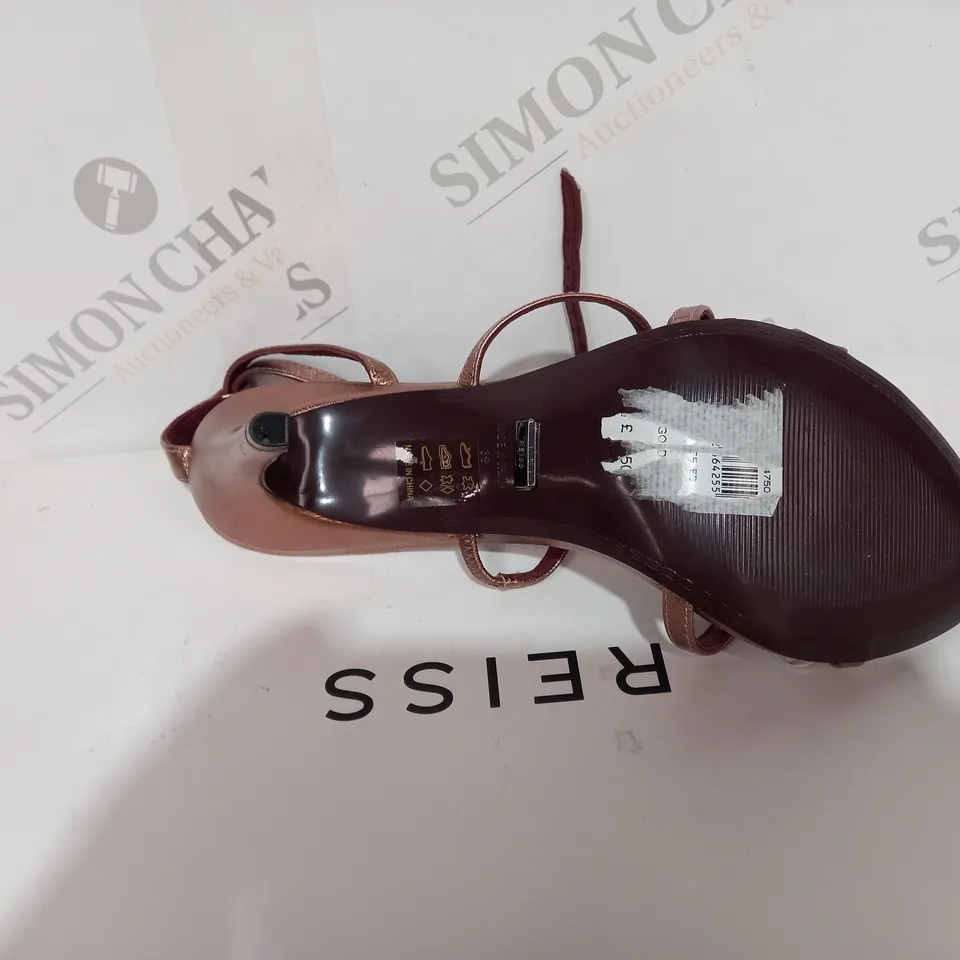BOXED REISS DANA METALIC ROSEGOLD HEEL - SIZE 6
