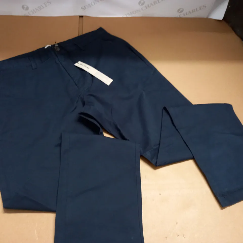 RIVER ISLAND DENIM NAVY TROUSERS - UK 34 R