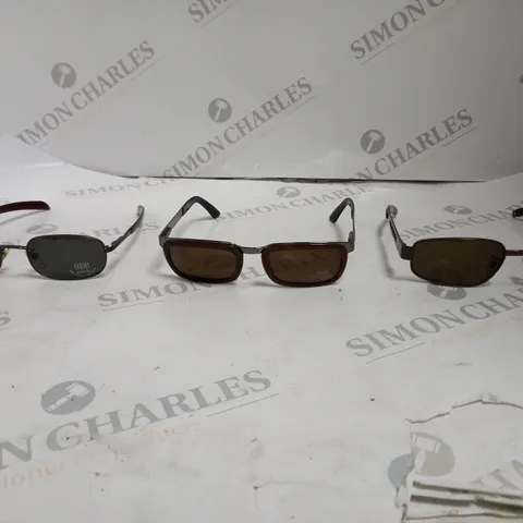 BOX OF APPROX 6 ASSORTED PAIRS OF SUNGLASSES TO INCLUDE VOGART 2563I, VOGART 2413I, POLICE 2489.