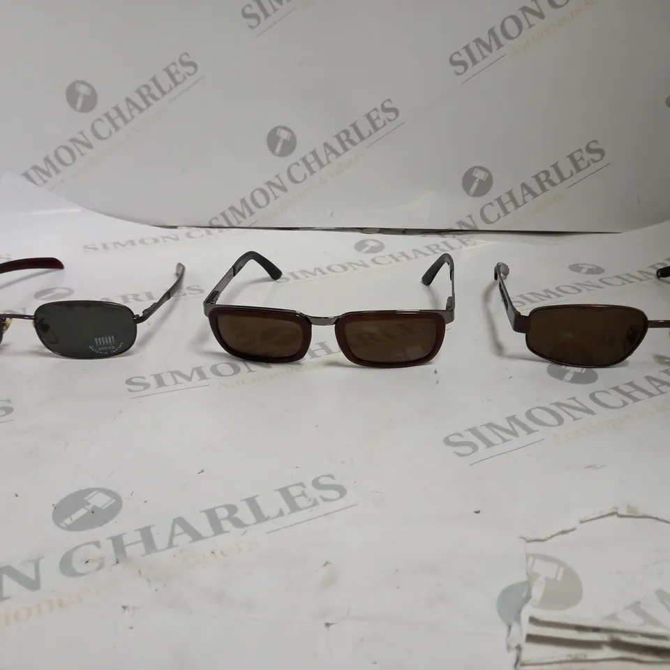 BOX OF APPROX 6 ASSORTED PAIRS OF SUNGLASSES TO INCLUDE VOGART 2563I, VOGART 2413I, POLICE 2489.