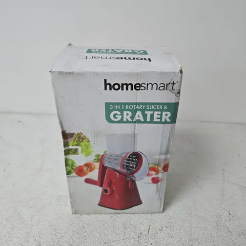 BOXED HOMESMART 3IN1 ROTARY SLICE & GRATER IN WHITE