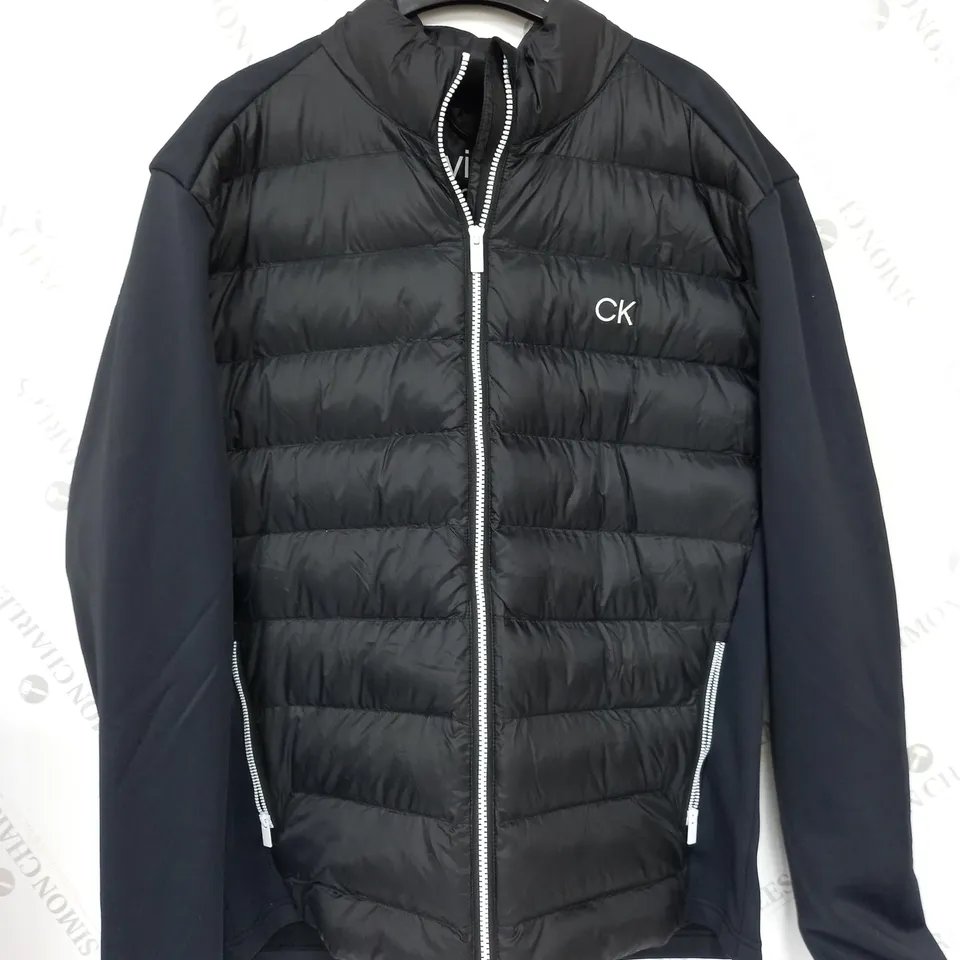 CALVIN KLEIN GOLF HOODLESS PUFFER COAT IN BLACK - XL