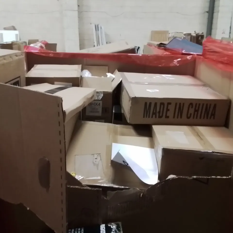 PALLET OF ASSORTED HOUSEHOLD GOODS AND PRODUCTS TO INCLUDE;SCOOTER,RUG