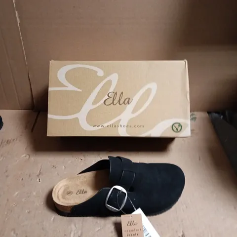 ELLA SHOES WOMEN'S BLACK BUCKLE SANDALS - UK SIZE 5 