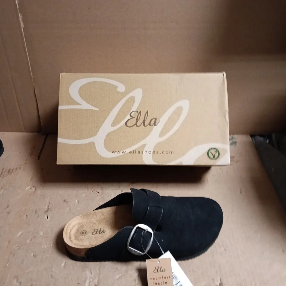 ELLA SHOES WOMEN'S BLACK BUCKLE SANDALS - UK SIZE 5 