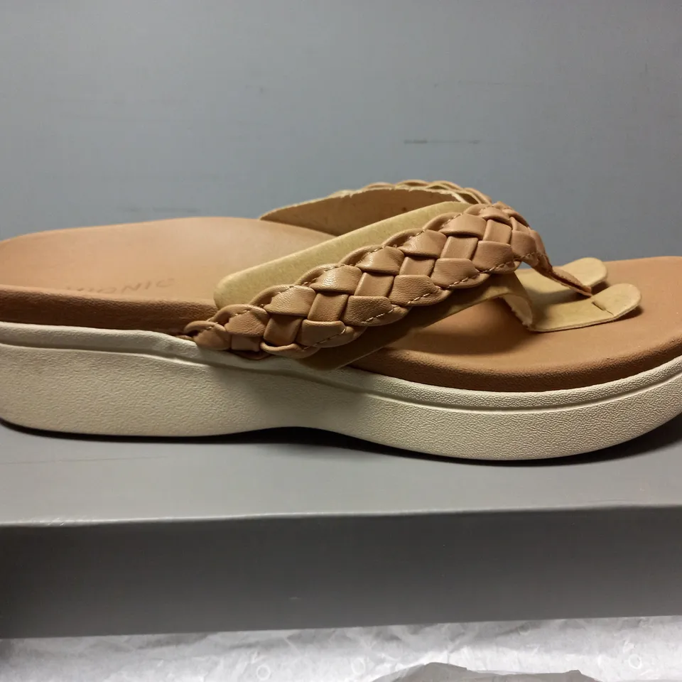 BOXED PAIR OF VIONIC PLATFORM SANDALS - SIZE 9