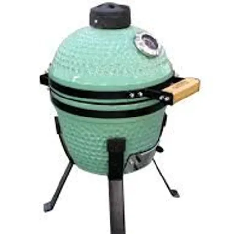 BOXED NEO KAMADO 13" CERAMIC MINI BBQ GRILL - OLIVE