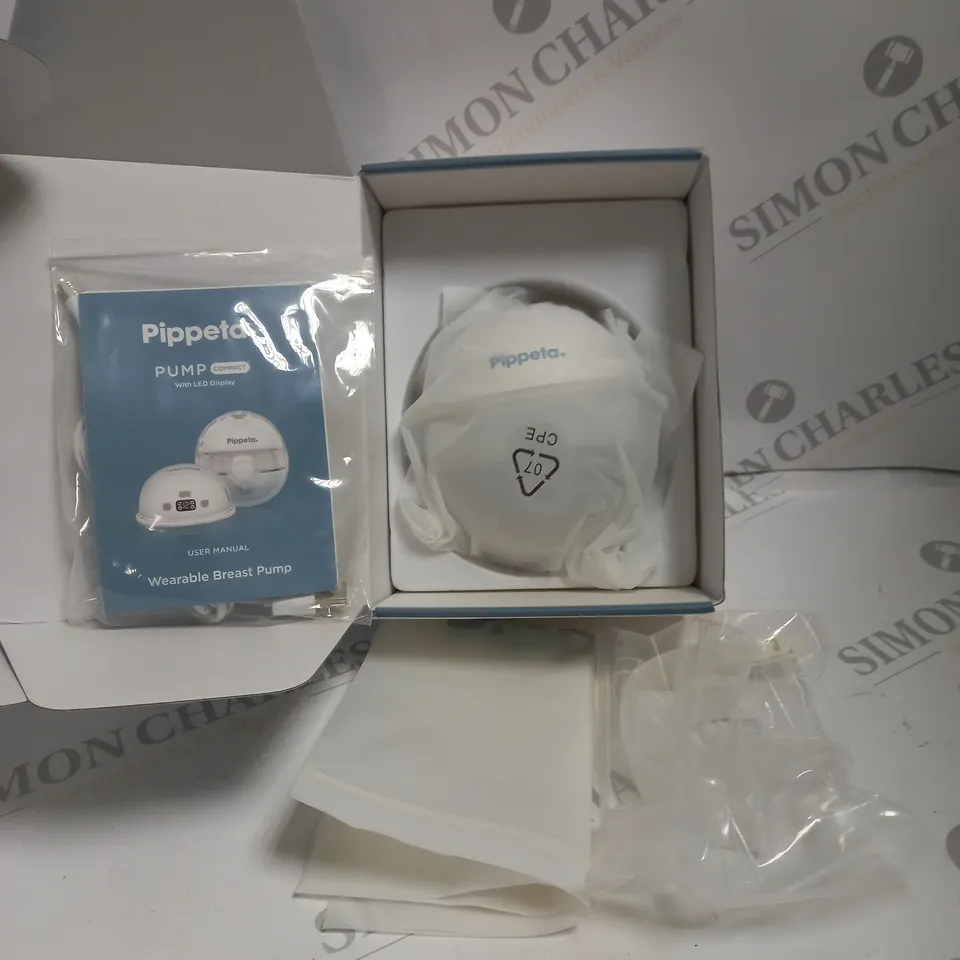 BOXED PIPPETA COMPACT WEARABLE BREAST PUMP WITH LED DISPLAY 