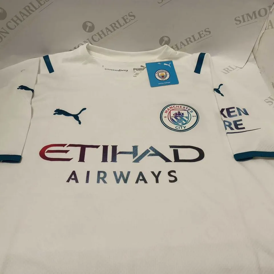 PUMA MANCHESTER CITY WHITE SHIRT - SIZE UK L