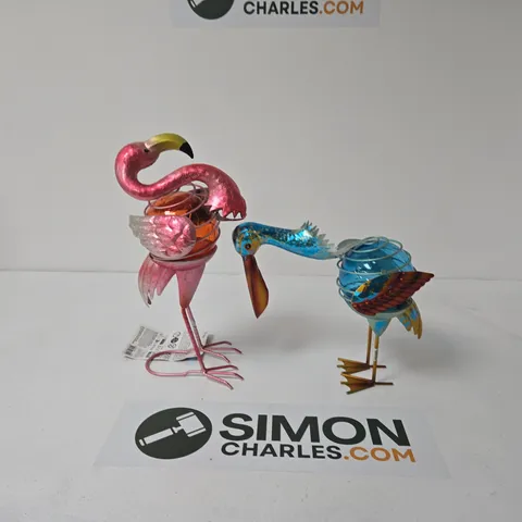 FLAMINGO SOLAR LAMP GARDEN LIGHT – PINK & BLUE, OUTDOOR LIGHTING