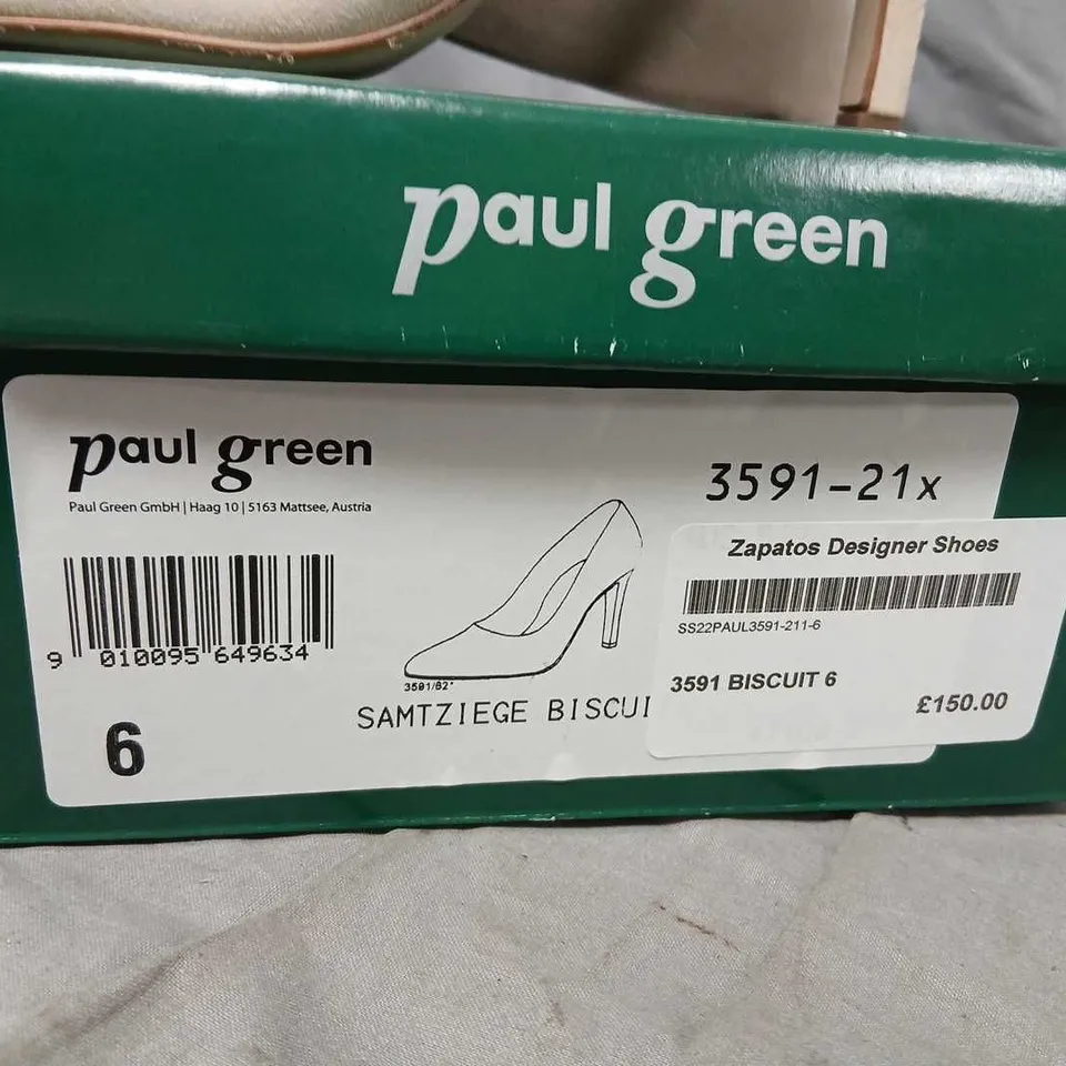 PAUL GREEN BISCUIT BEIGE HIGH HEEL SHOES – UK 6