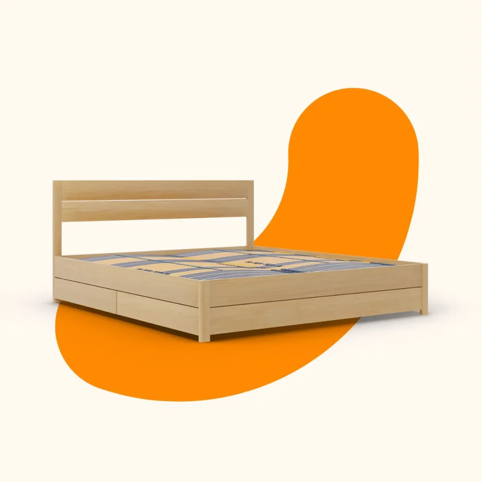 BRAND NEW BOXED EMMA ORIGINAL WOODEN BED FRAME - 150CM KING SIZE (3 BOXES)