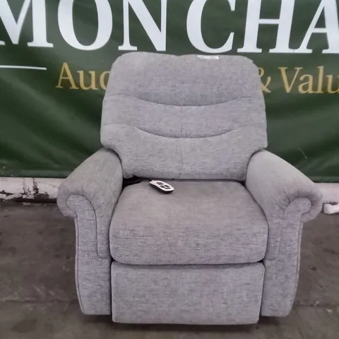 DESIGNER G PLAN HOLMES DUAL ELEVATE CHAIR - FARROW ICE FABRIC