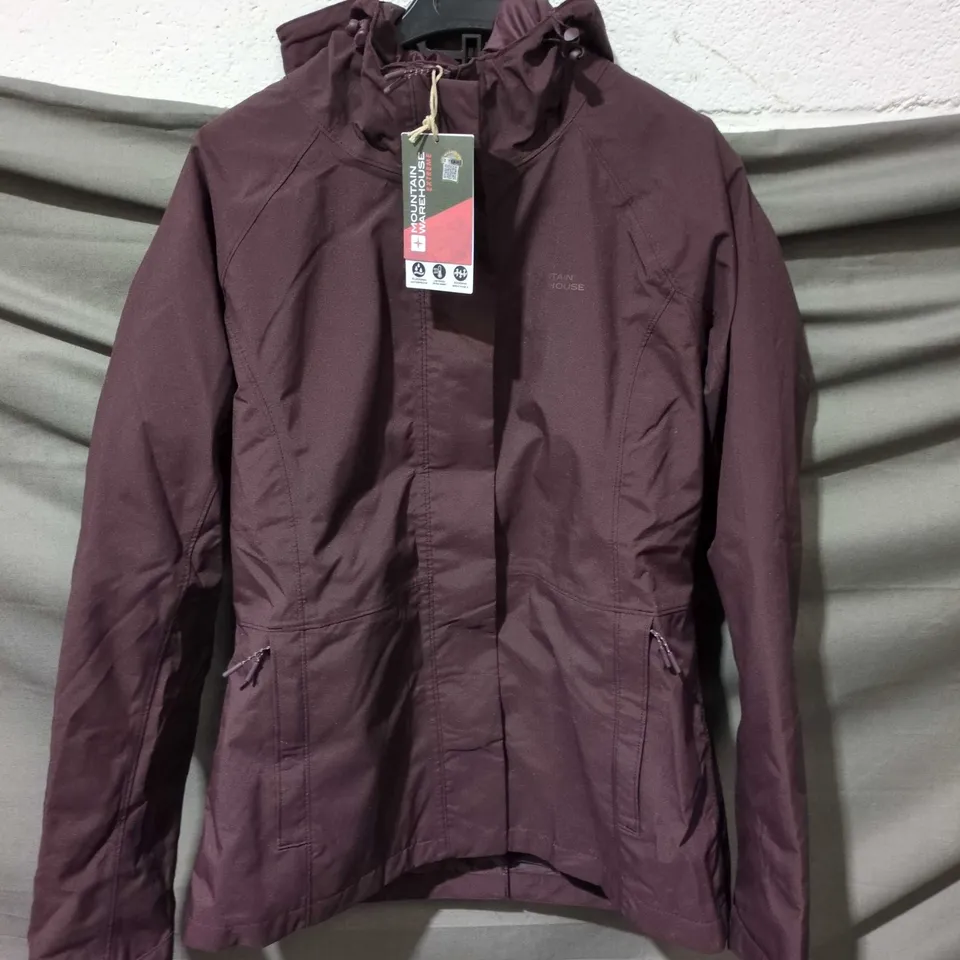 MOUNTAIN WAREHOUSE EXTREME ALASKAN WOMEN'S 3-IN-1 SHORT WATERPROOF JACKET – DARK BURGUNDY, UK 12