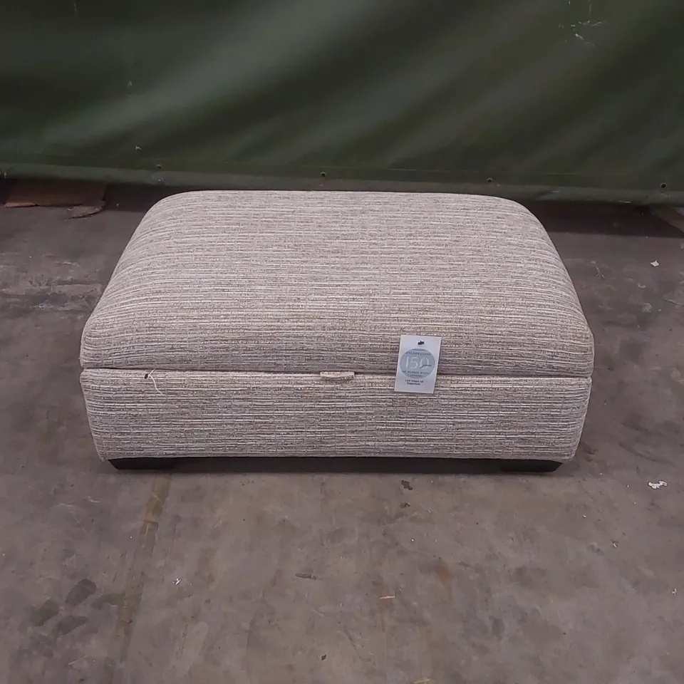 PARKER KNOLL UPHOLSTERED STORAGE FOOTSTOOL