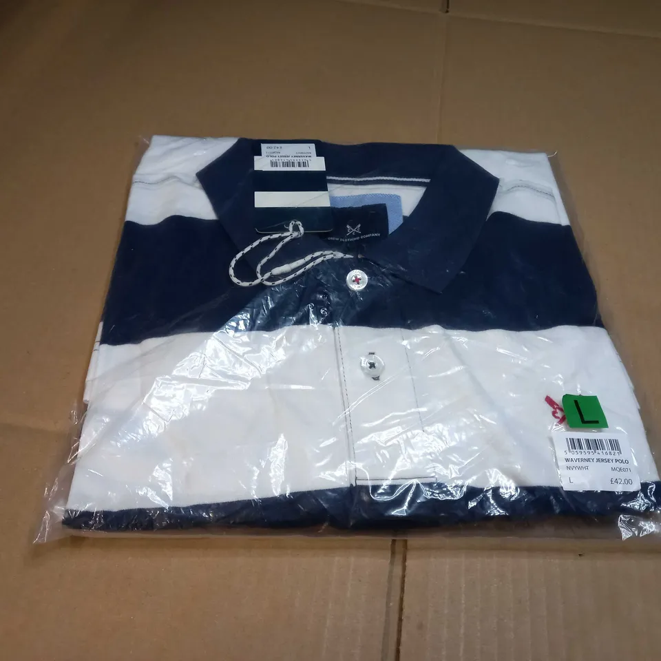 PACKAGED CREW CLOTHING COMPANY NAVY JERSEY - LARGE