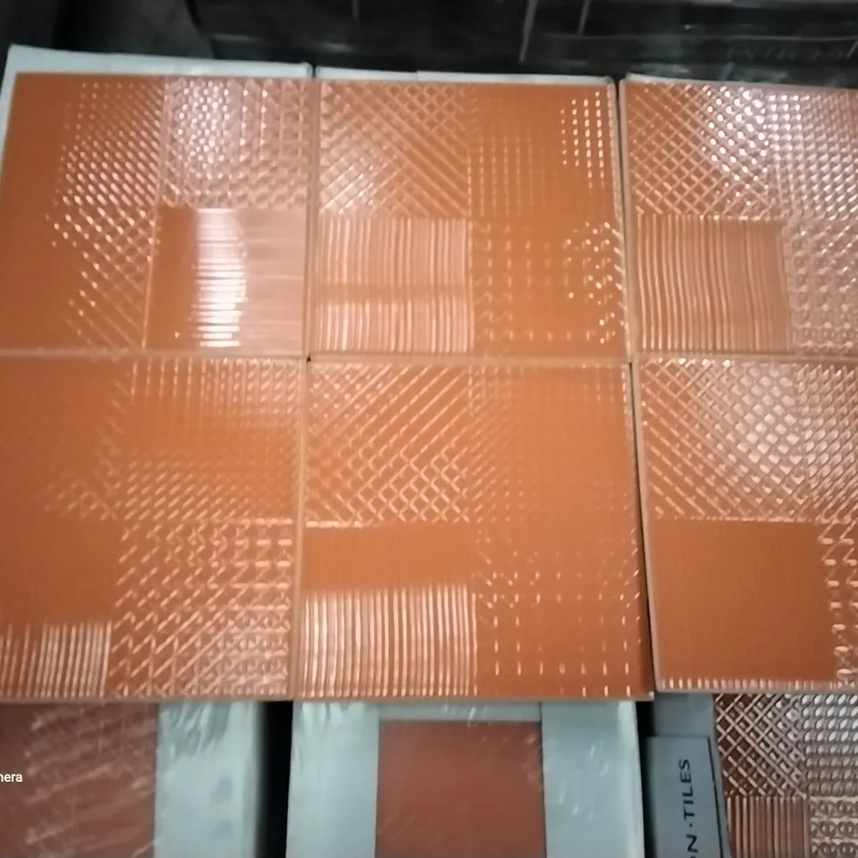 PALLET OF APPROXIMATELY 37 BOXES OF 25 BRAND NEW ASTUCE ORANGE 20X20CM TILES - EACH PACK COVERS APPROXIMATELY 1M² (TOTAL APPROX. 37 SQ.METRES)