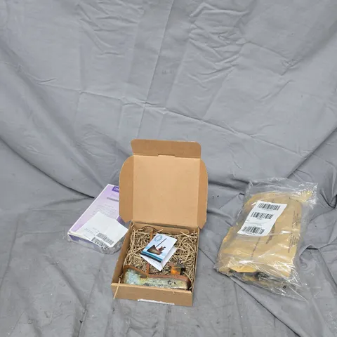 PRINTER – BLACK, BOX OF VARIOUS HOUSEHOLD BROKEN AND MISSING ITEMS 