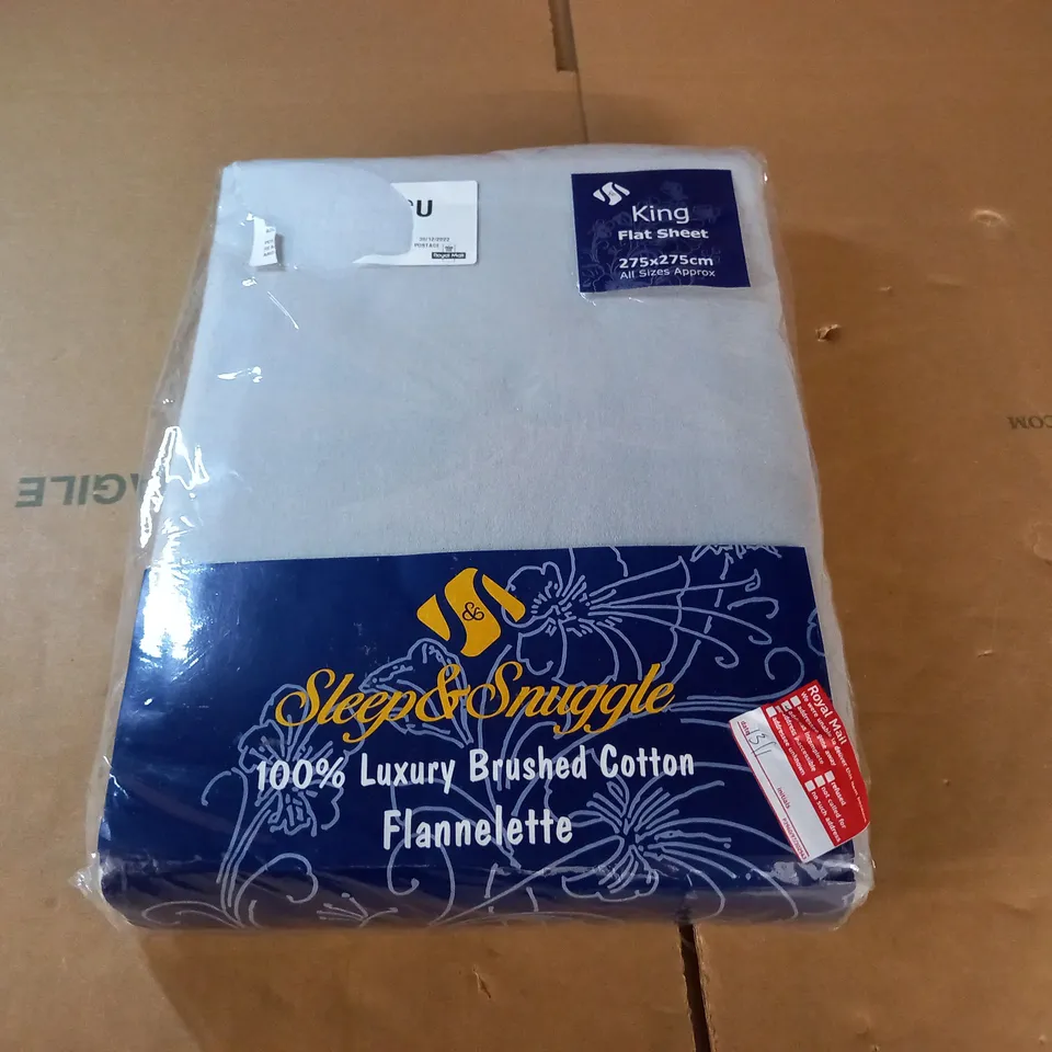 GREY KINGSIZE FLAT SHEET