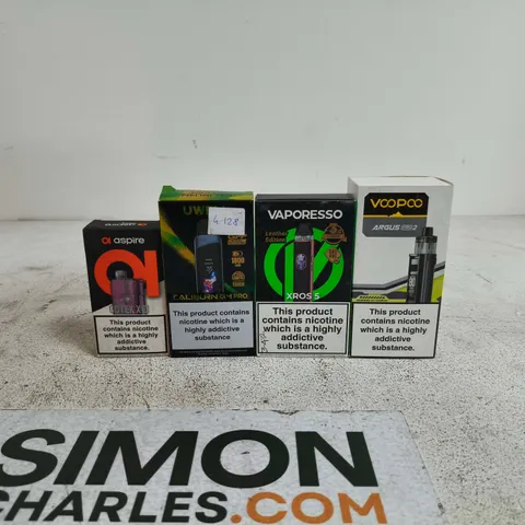 BOX OF APPROXIMATELY 30 ASSORTED E-CIGARETTES AND COMPONENTS TO INCLUDE VOOPOO ARGUS PRO 2, VAPORESSO, ASPIRE GOTEK ETC