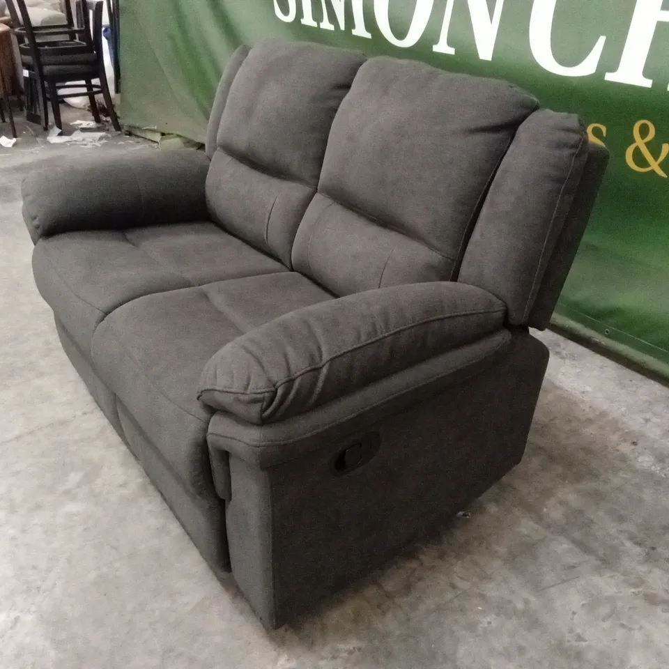 ALBION FABRIC 2 SEATER HIGH BACK MANUAL RECLINER SOFA RRP £579