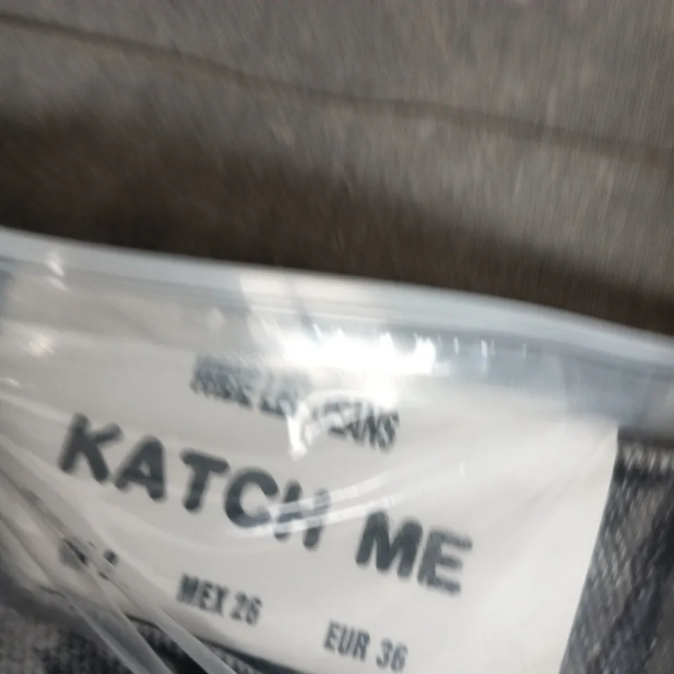 BAGGED KATCH ME WIDE LEG WOMEN'S DENIM JEANS – GREY, EU 36 (UK 8)