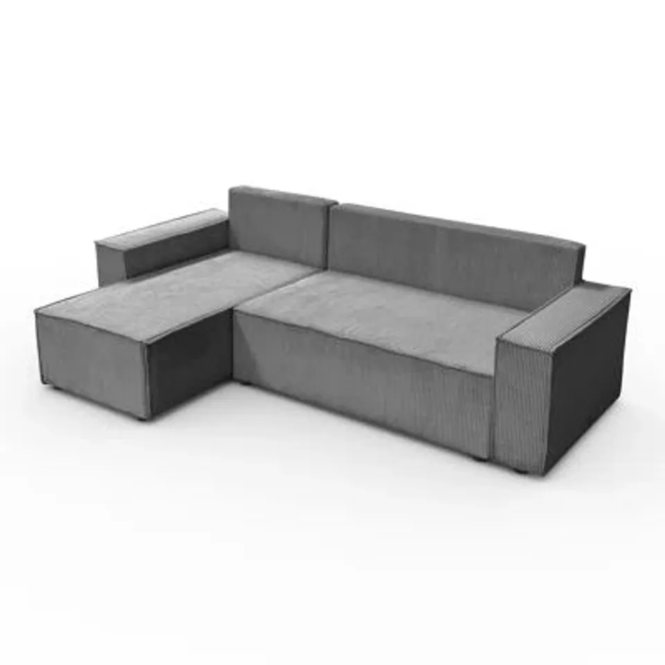 BOXED MACHI 3 PIECE CORNER SOFA -GREY-