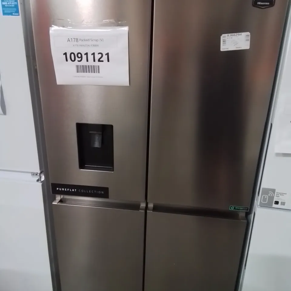 HISENSE RQ758N4SWI1 DOUBLE AMERICAN FRIDGE FREEZER - UNPROCESSED RAW RETURN