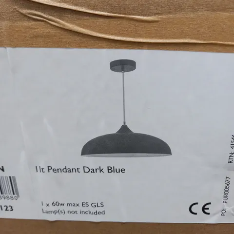 KAELAN 1 LIGHT CEILING PENDANT IN BLUE