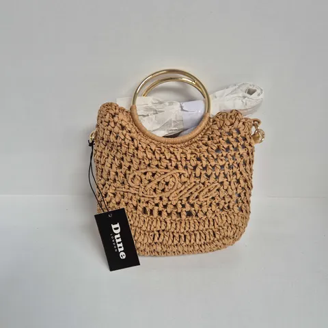 DUNE NATURAL SYNTHETIC MEDIUM CROCHET RAFFIA BAG