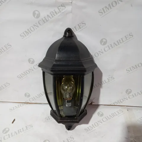 DESIGNER BLACK LANTERN WALL LIGHT