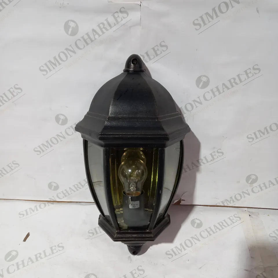 DESIGNER BLACK LANTERN WALL LIGHT