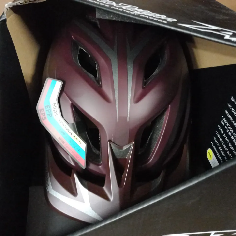 BOXED TROY LEE DESIGNS A3 MIPS HELMET IN JADE/BURGHUNDY - XL/2X